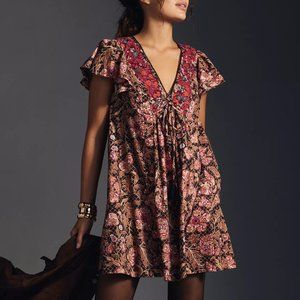 HTF By Anthropologie Ruffled Tunic Dress